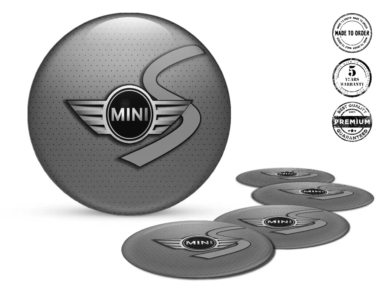 Mini Cooper Logo Jantes Bombées Autocollants Résine Premium